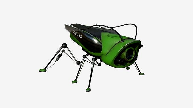 Insect Robot F10 Green - SciFi Character Design