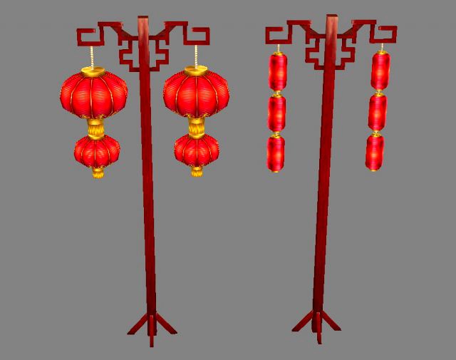 ancient chinee street lamps-festival lantern