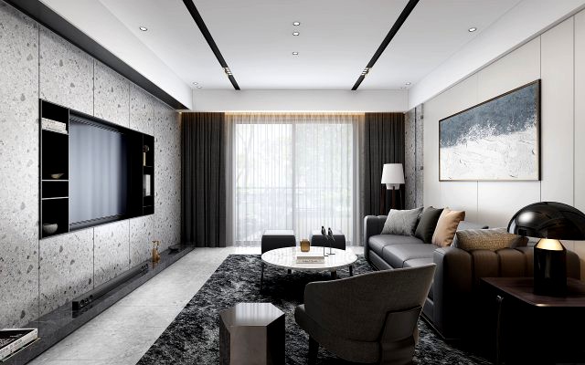 modern living roomv-ray