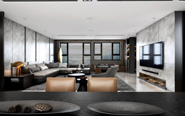 modern living roomv-ray