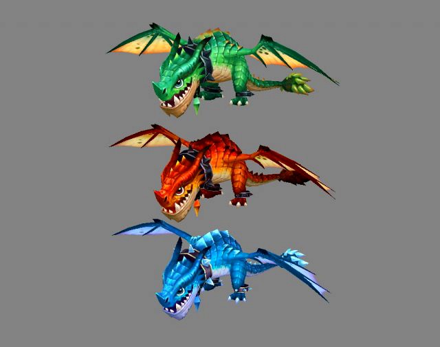 cartoon fire dragon - poisonous dragon - ice dragon