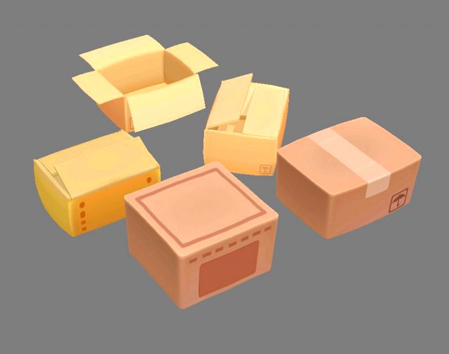 cartoon carton parcel