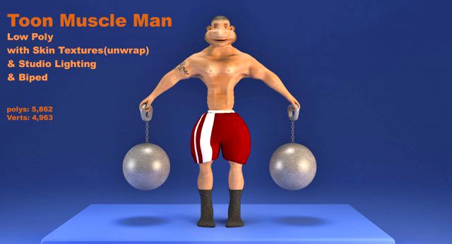 toon muscle man