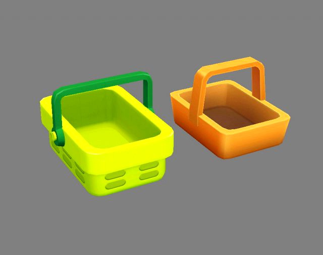 cartoon vegetable basket - shopping basket - carrying basket