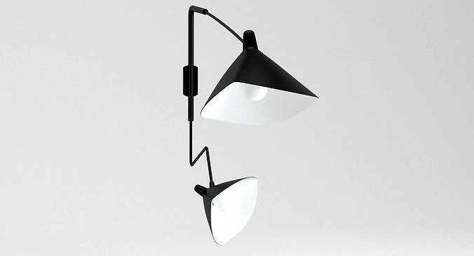 Serge Mouille two arm wall light