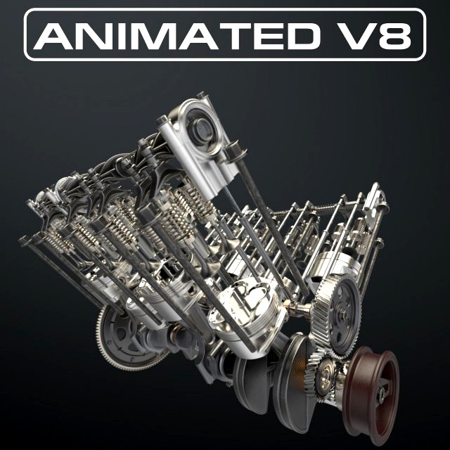 v8 engine working animated