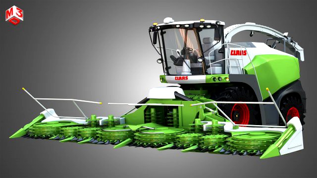 claas jaguar harvester with front harvester