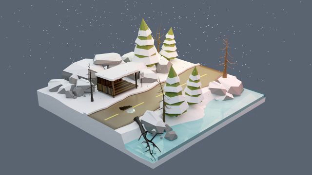 winter scene animated