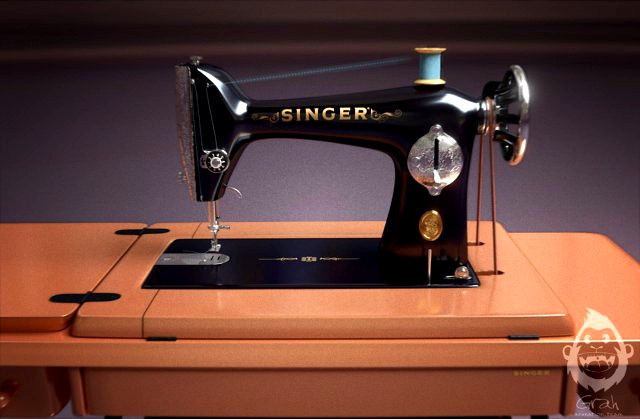 retro sawing machine singger