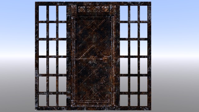 rusty gate with bars