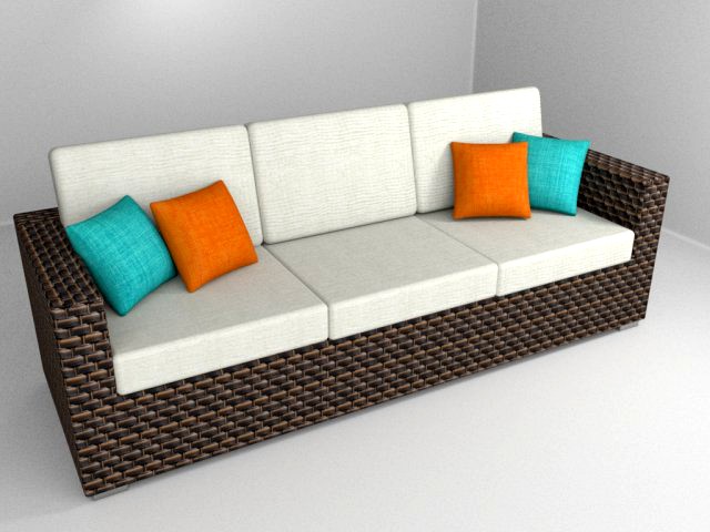 outdoor sofa and pillows