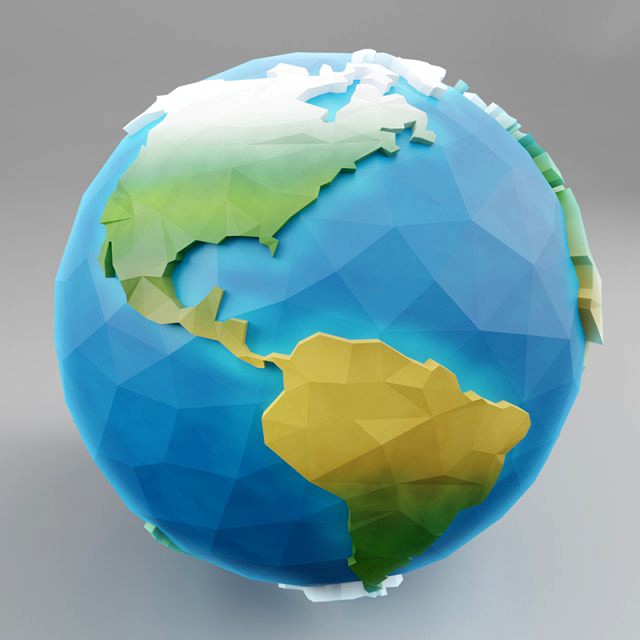 low poly earth