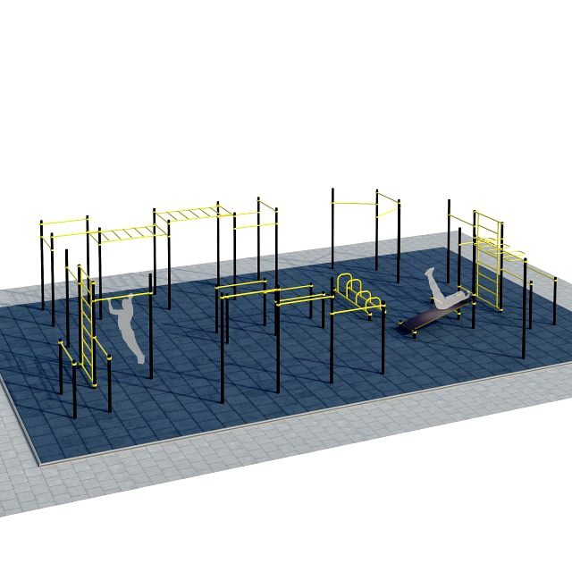 sports ground with pull up bars