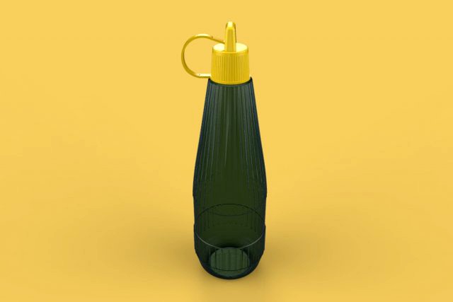 liquid bottle glue packaging 3d