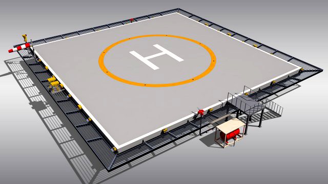 square heliport
