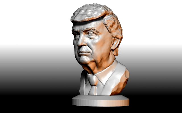 bust of donald trump