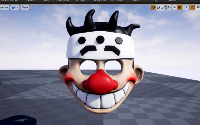 psycho mask low-poly