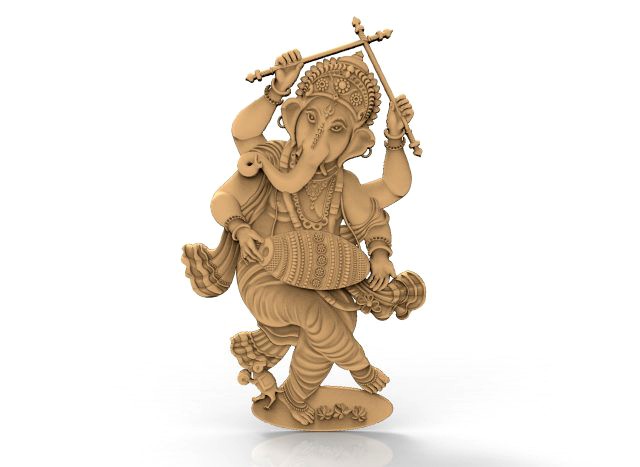 ganesh god 3d relief for vectric and artcam applications