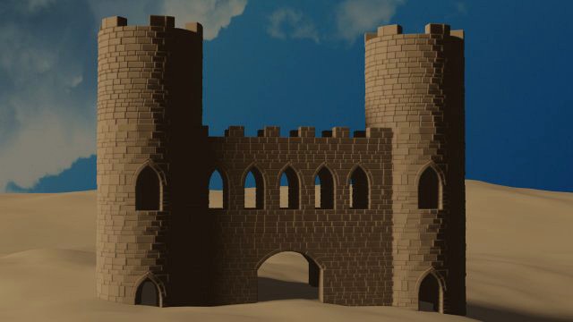 a castle in the desert