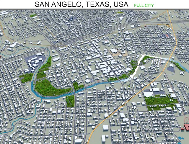 san angelo city texas usa 40km