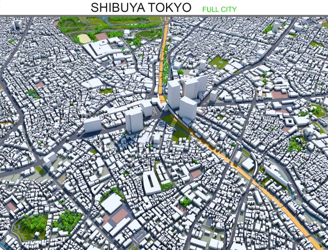 shibuya city tokyo 10km