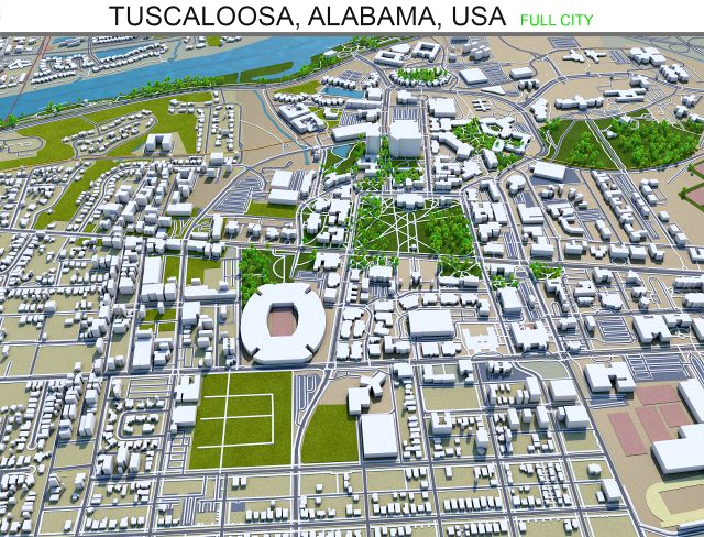 tuscaloosa city alabama usa 50km