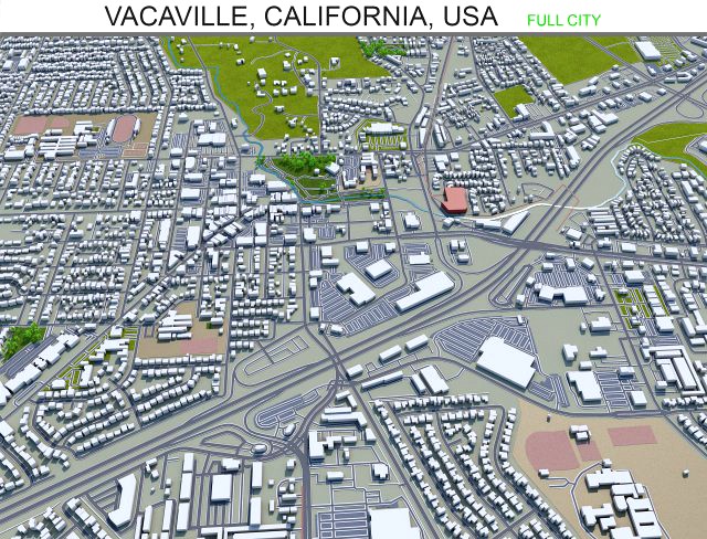vacaville city california usa 25km