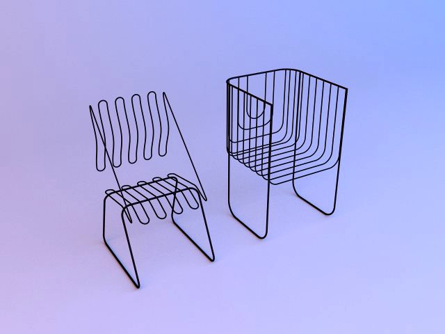 metal grid chair