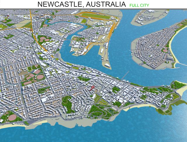 newcastle city australia 20km