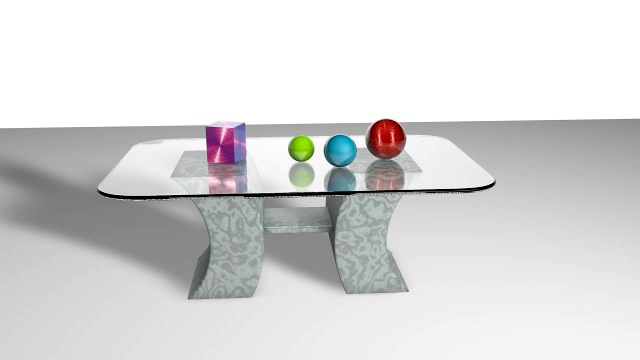 mesa de centro de marmol con vidrio