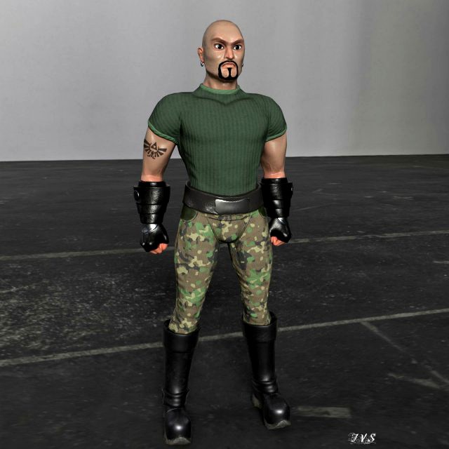 3d men fighter