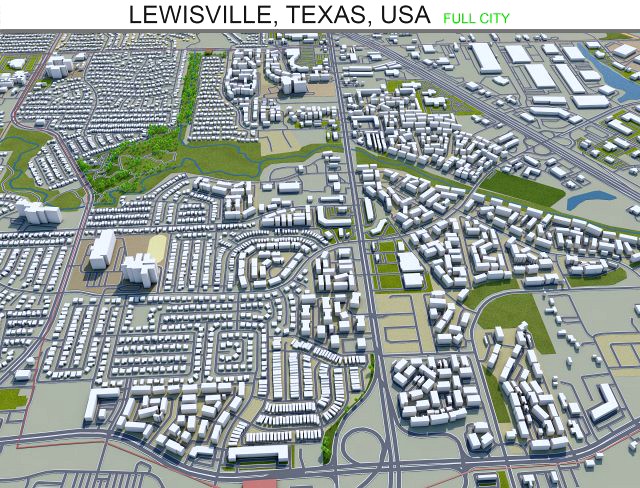 lewisville city texas usa 25km