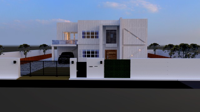 3d modern house