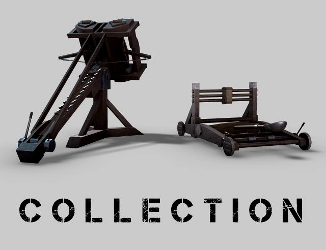 medieval ballista and catapult