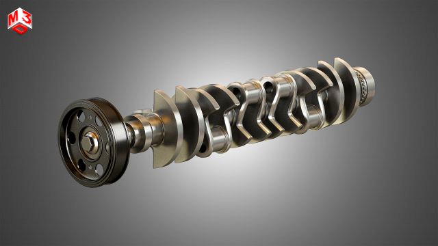 crankshaft with pulley damper