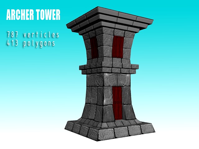 archer tower cartoony