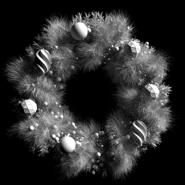 christmas wreath white