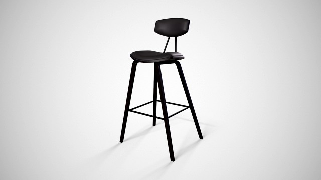 ayanna bar stool black finish
