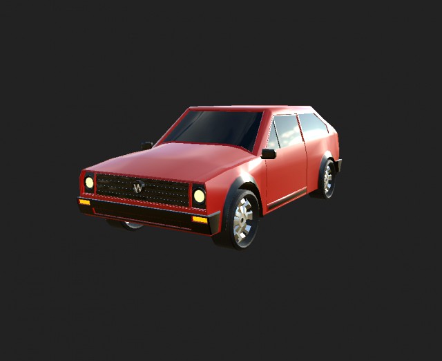 Wv golf 2 low-poly model