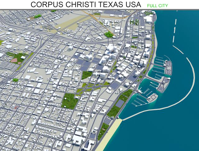corpus christi city texas usa 80km