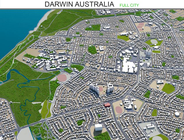 darwin city australia 20km