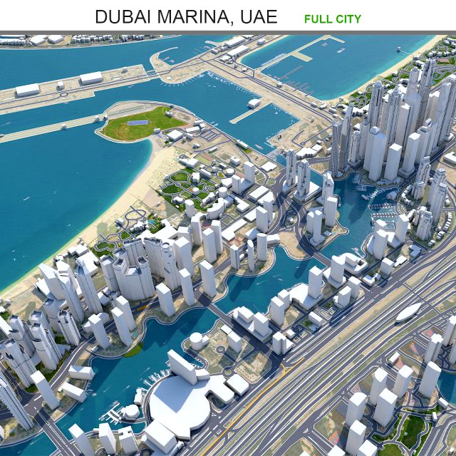 Dubai marina city uae 10km