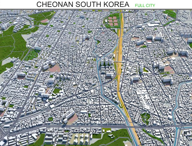 cheonan city south korea 50km