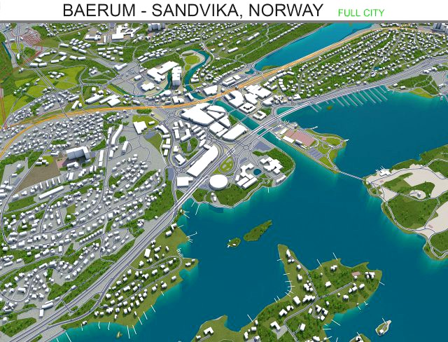 baerum sandvika city norway 10km