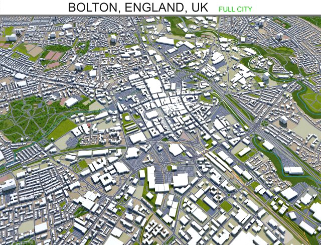 bolton city england uk 30km