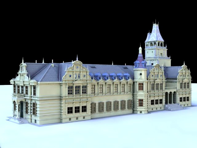 detailed 3d castle
