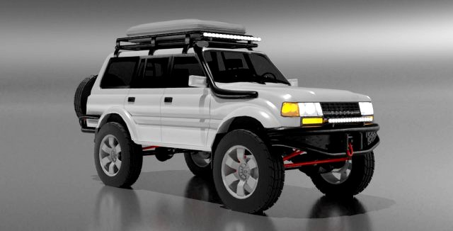 toyota land cruiser j80 modified with chasis and suspension