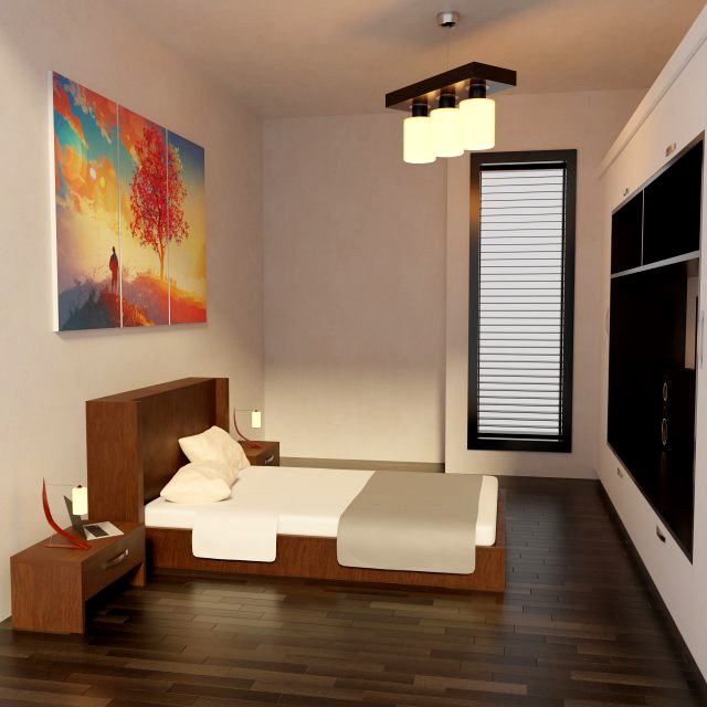 modern bedroom - hotel room