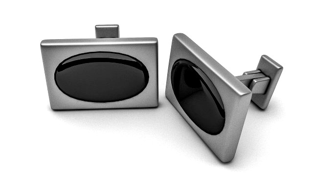 the silver cufflink