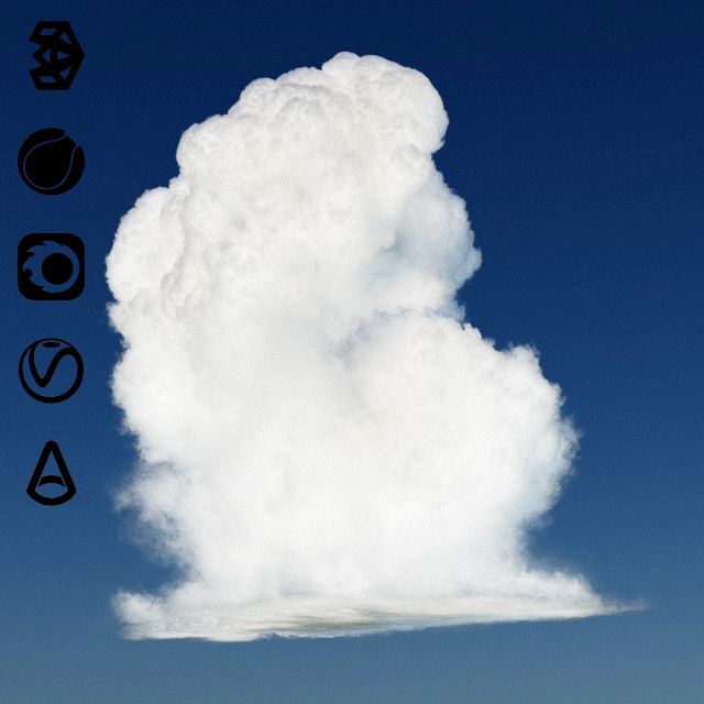 cinematic quality vdb cumulus cloud type a